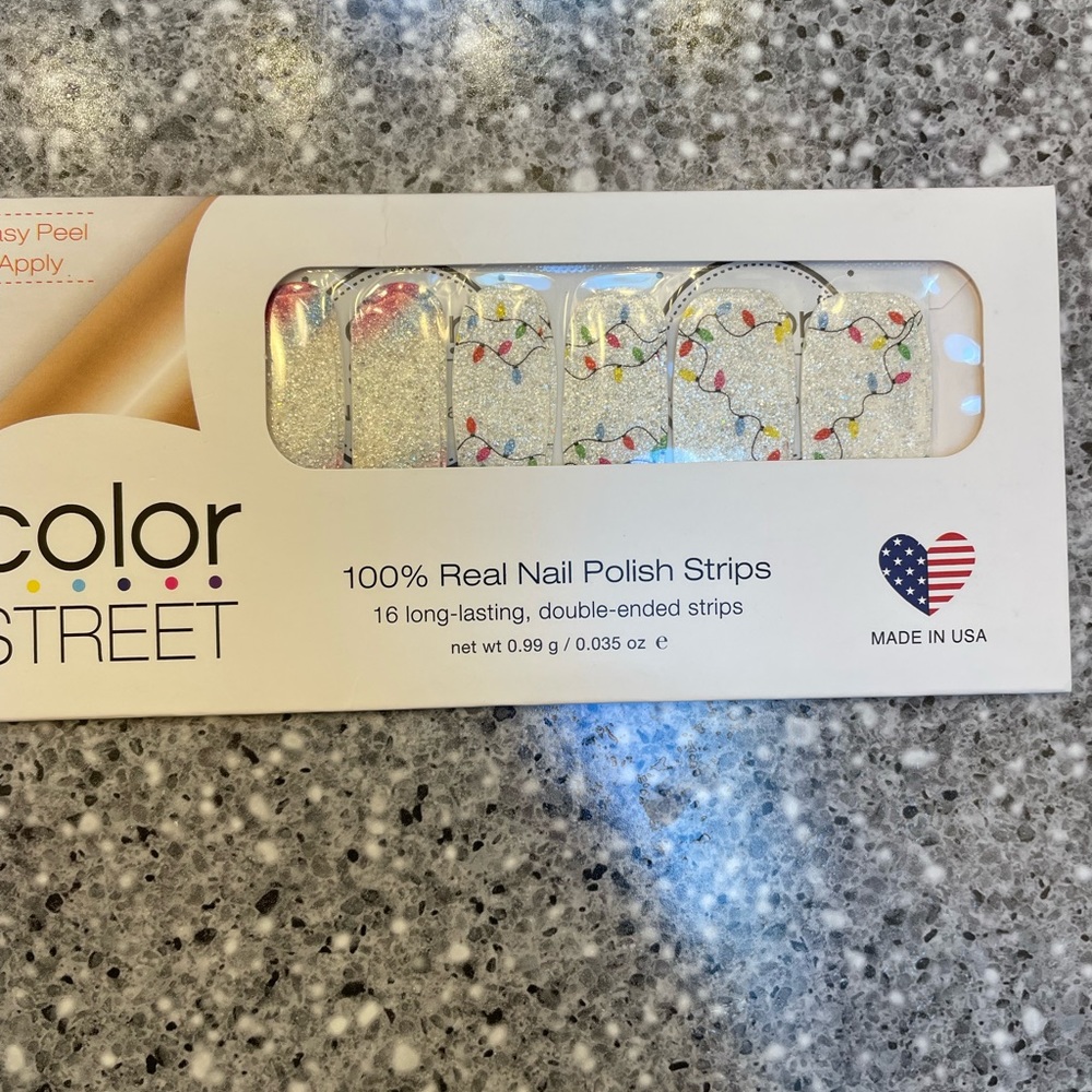 2 sets of glitter holiday design color street nail polish strips